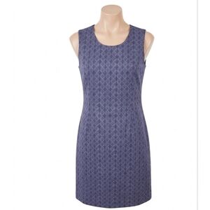 L.L. Bean 100% Cotton Blue Geometric Sundress